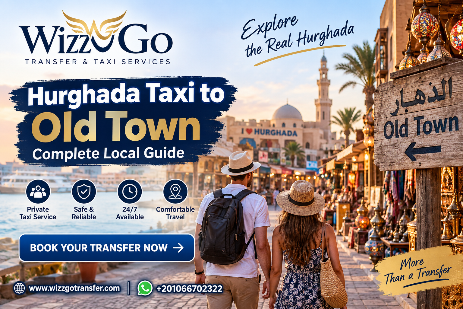 Hurghada Taxi to Old Town - WizzGo private taxi service
